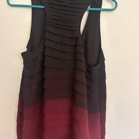 Saks 5th Avenue Burgundy Layered Sleeveless Top - Picture 7 of 9